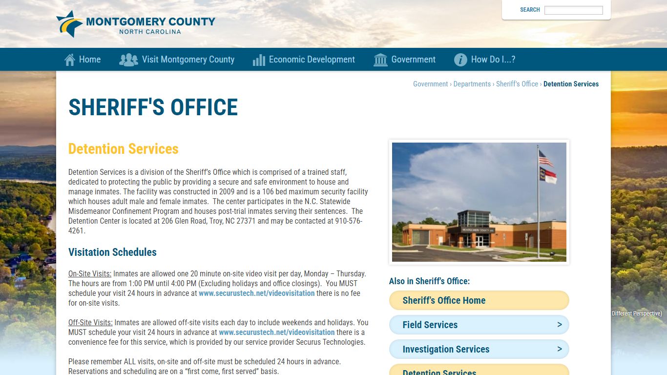 Detention Services - Montgomery County